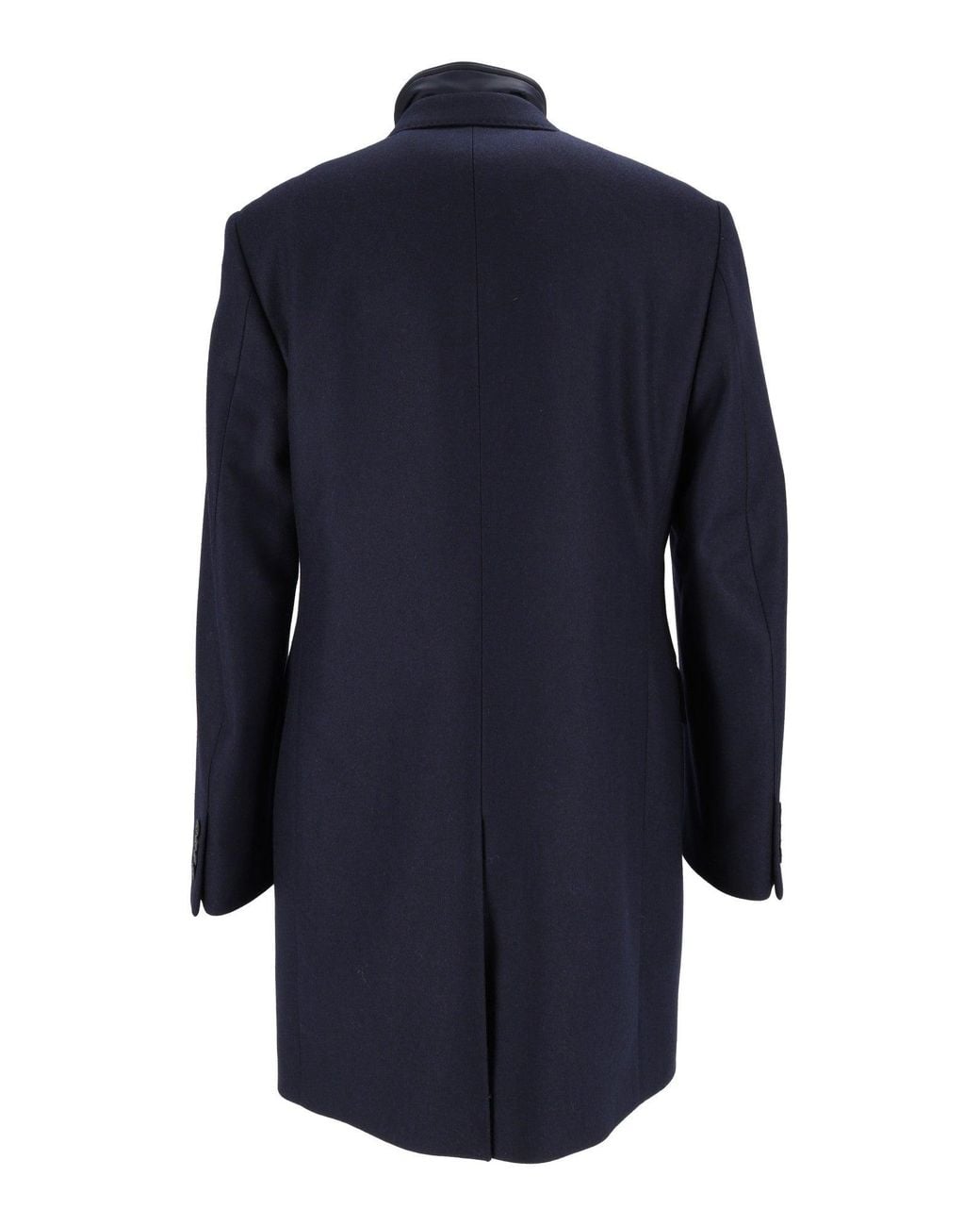 Fay Blue Tailored Double-Breasted Coat