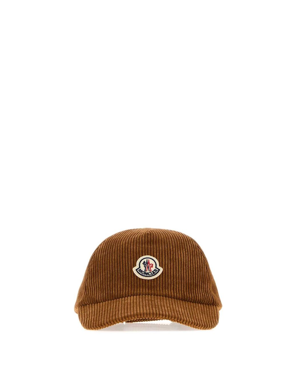 Moncler Brown Caramel Stretch Corduroy Baseball Cap