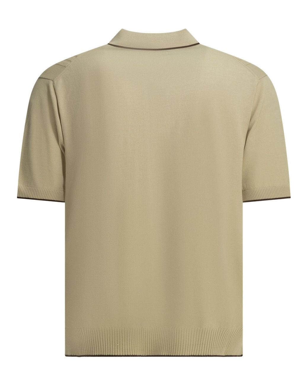 Beams Plus Multicolor Cotton Textured Knit Button-Down Polo Shirt