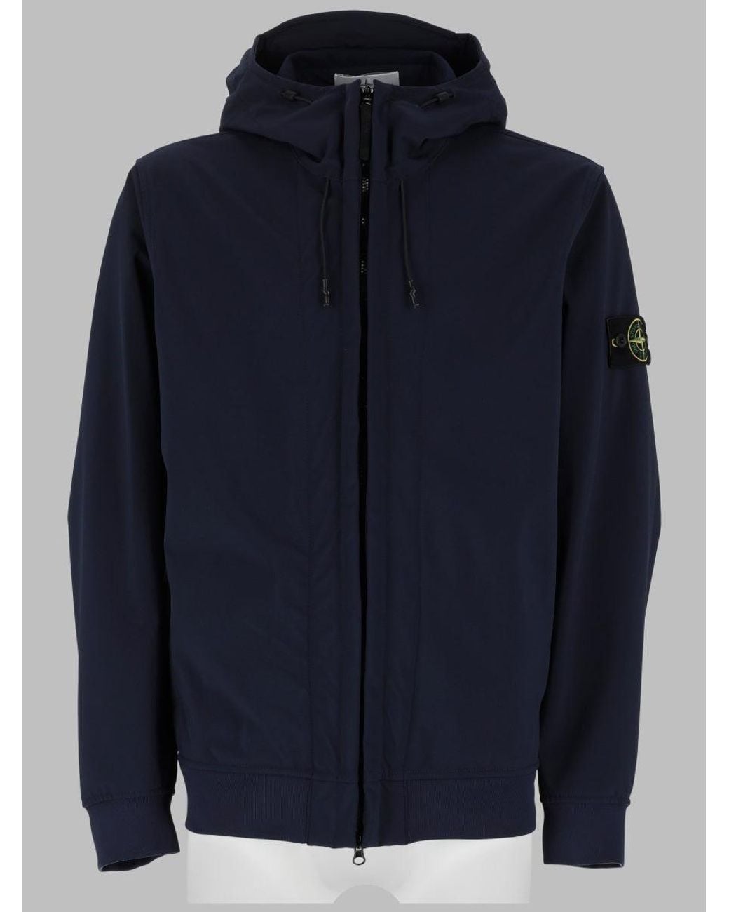 Stone Island Blue Technical Two-Layer Jacket
