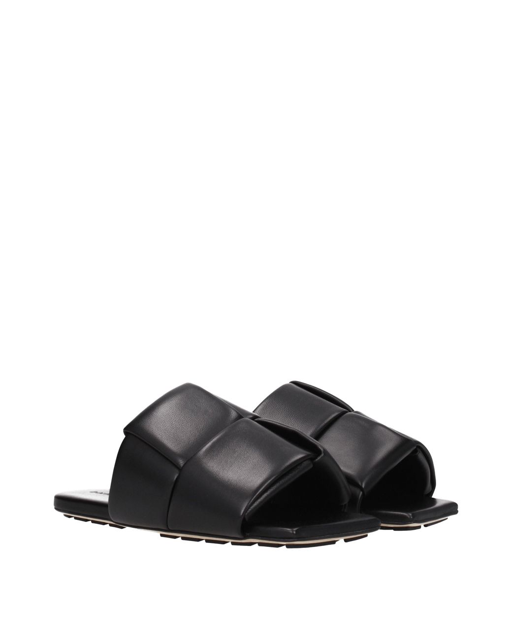 Bottega Veneta Black Slippers And Clogs Leather