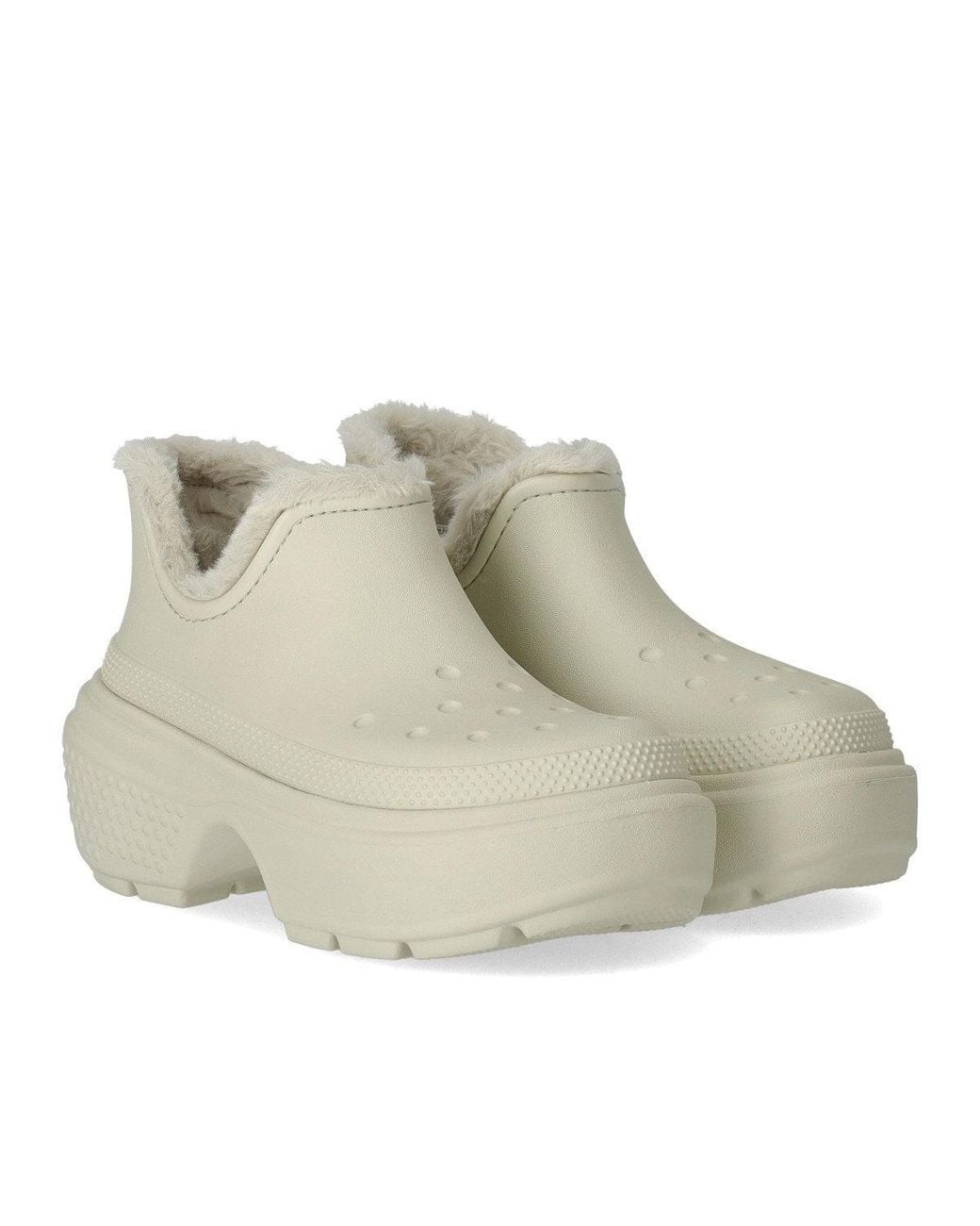 CROCSTM Natural Stomp Ecrú Bootie