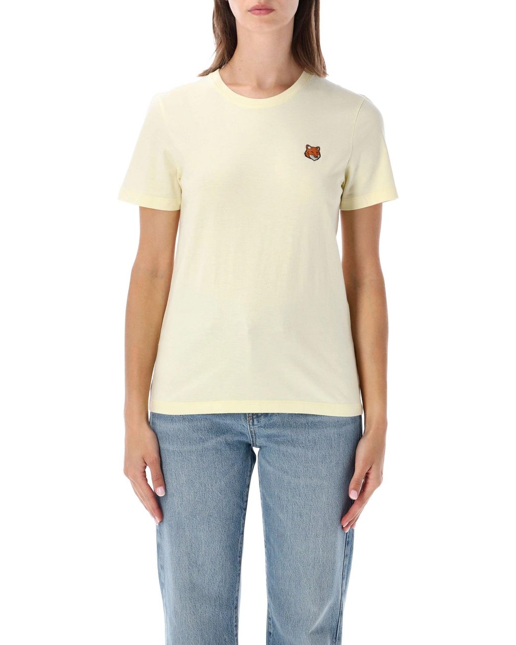 Maison Kitsuné Blue Cotton Fox Patch T-Shirt
