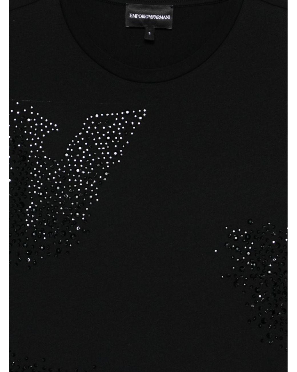 Emporio Armani Black Logo Cotton T-Shirt