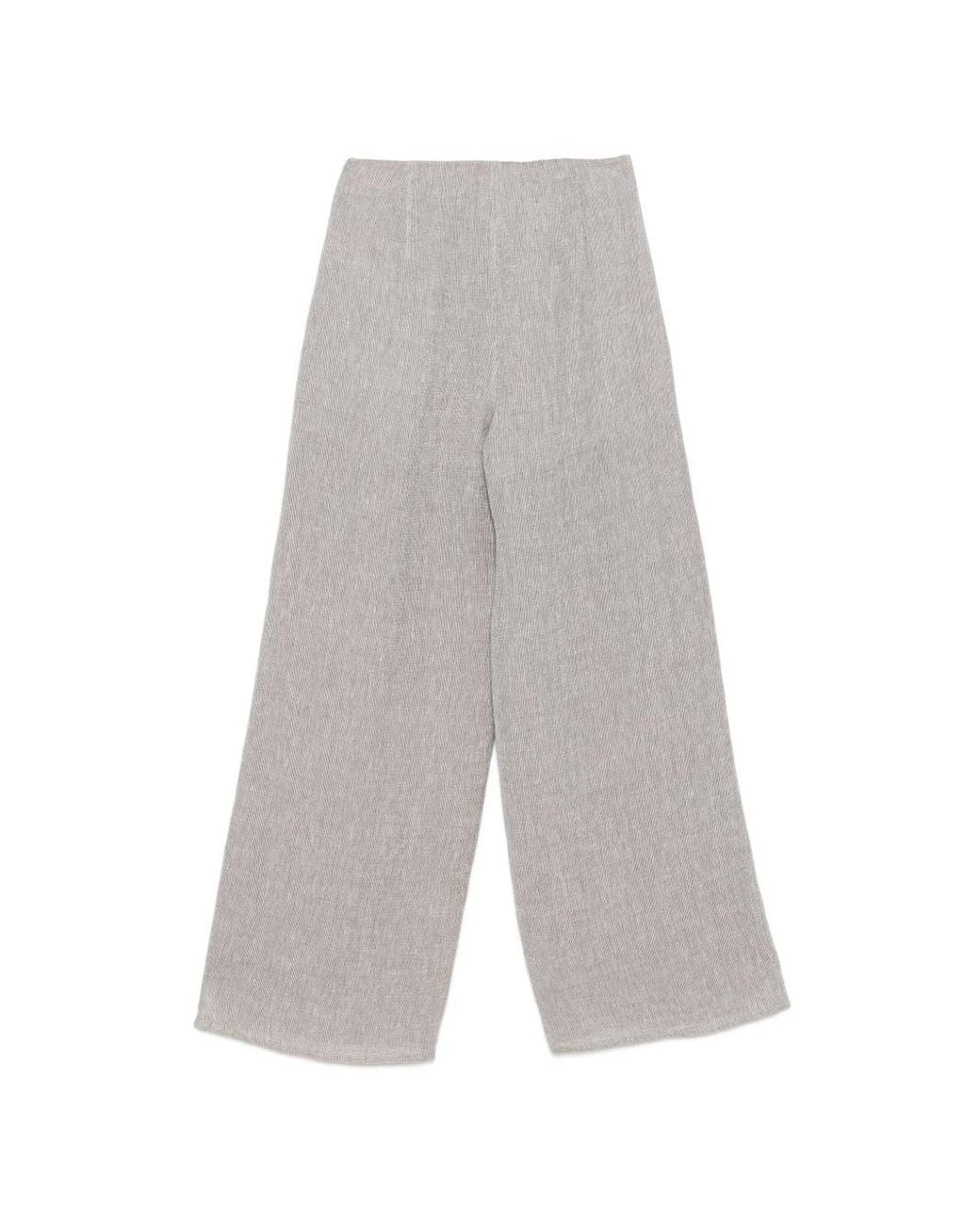 Emporio Armani White Linen Trousers