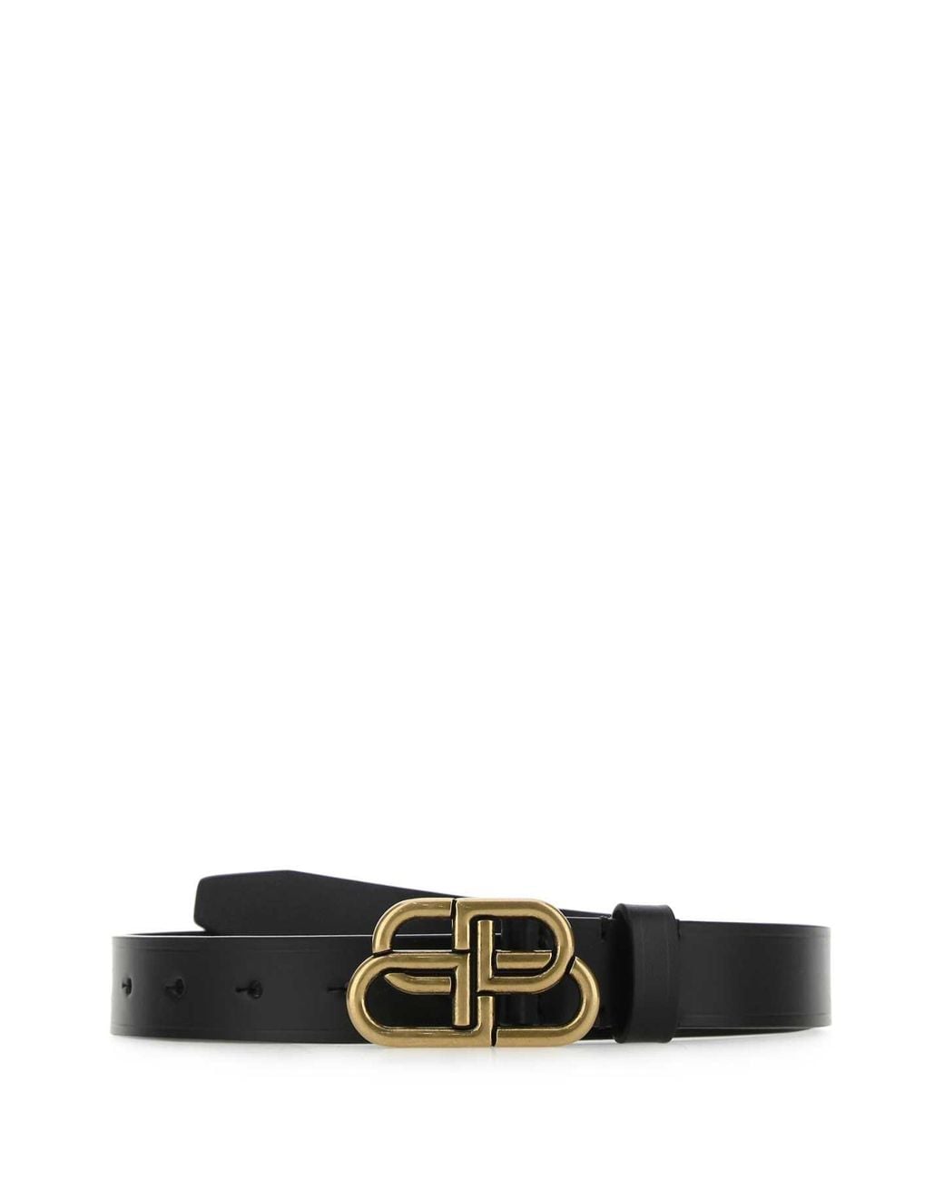 Balenciaga White Bb Thin Belt 25
