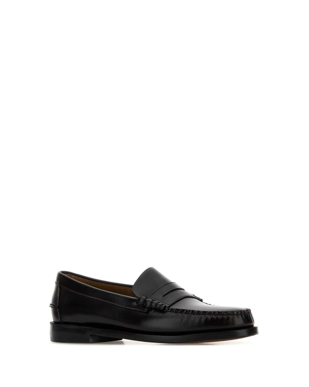 Sebago Black Dark Leather Classic Dan Loafers for men