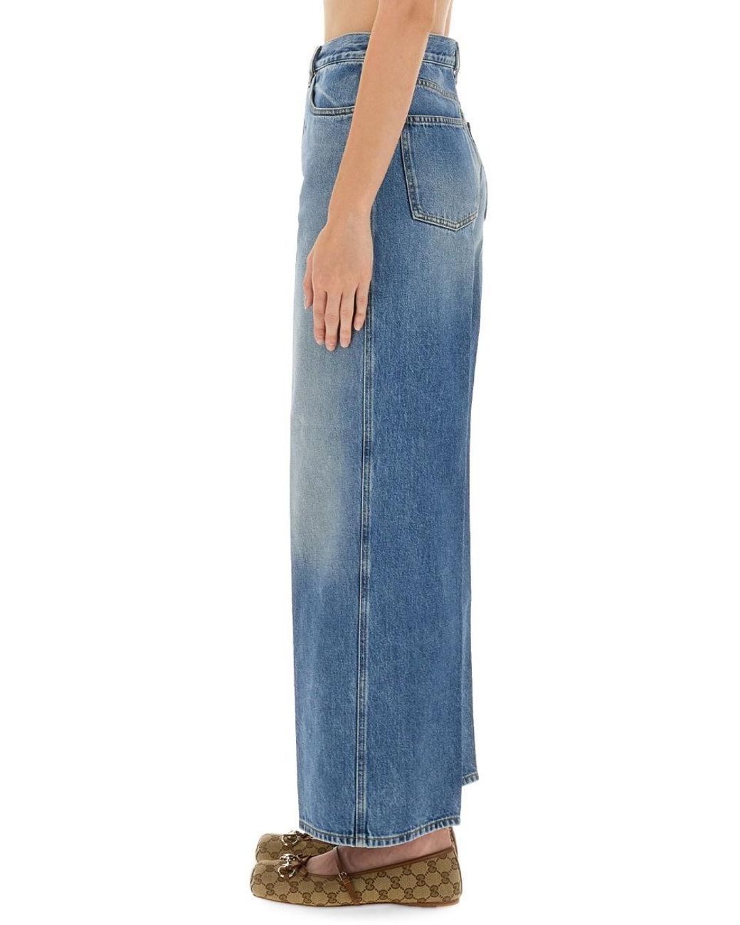 Gucci Blue "Wide-Leg" Jeans