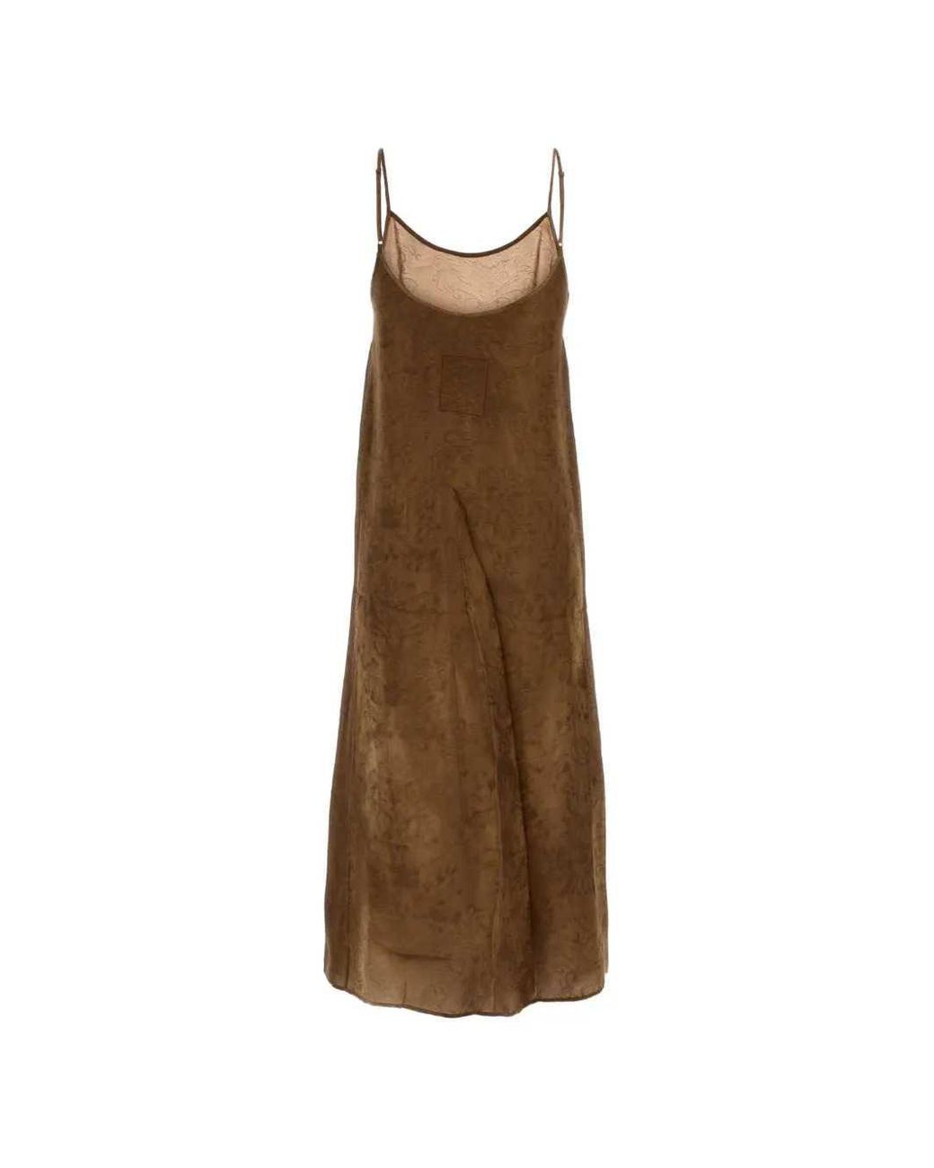 Uma Wang Brown Anaya Long Jacquard Dress