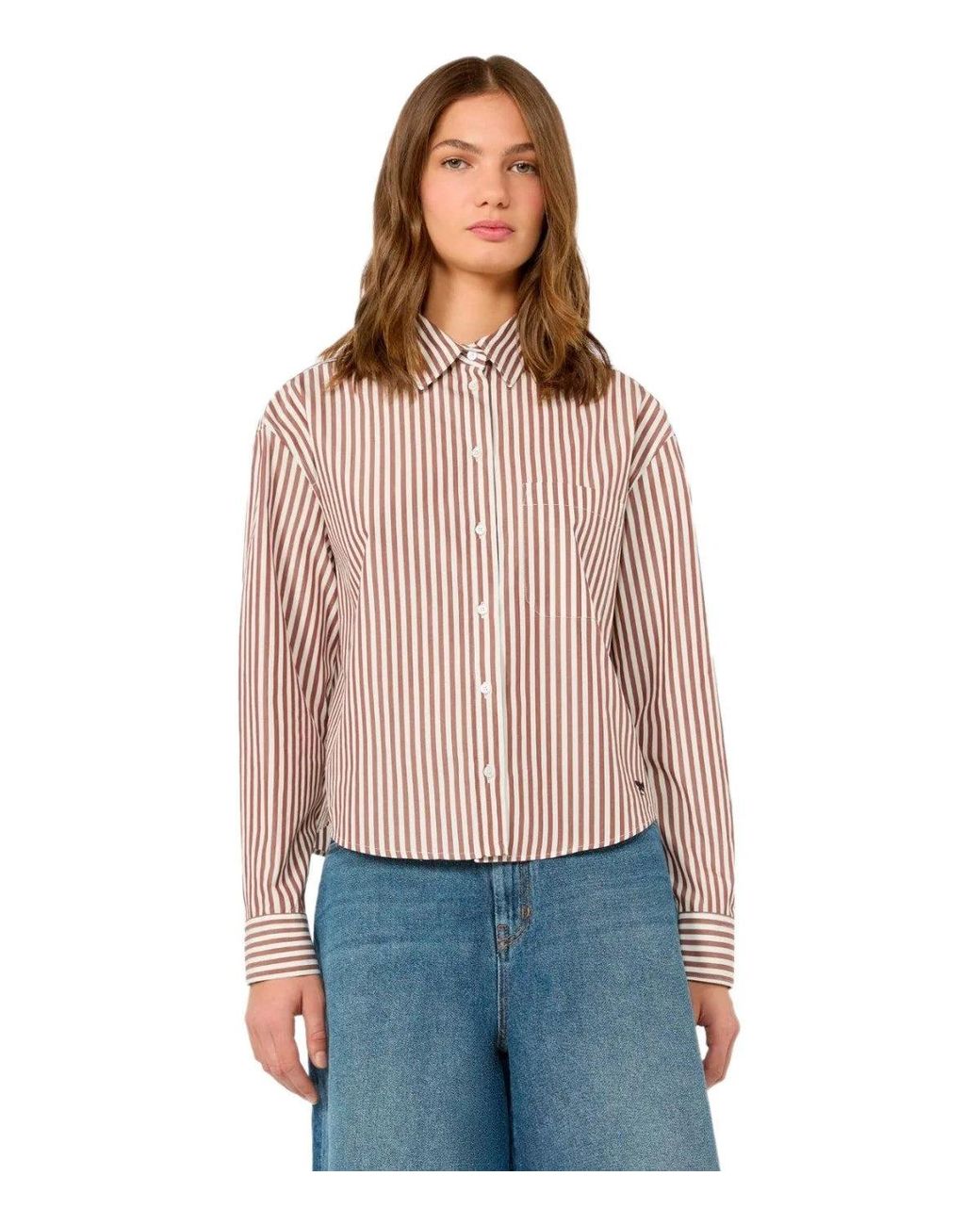 Weekend by Maxmara Brown Panetto And Striped Shirt