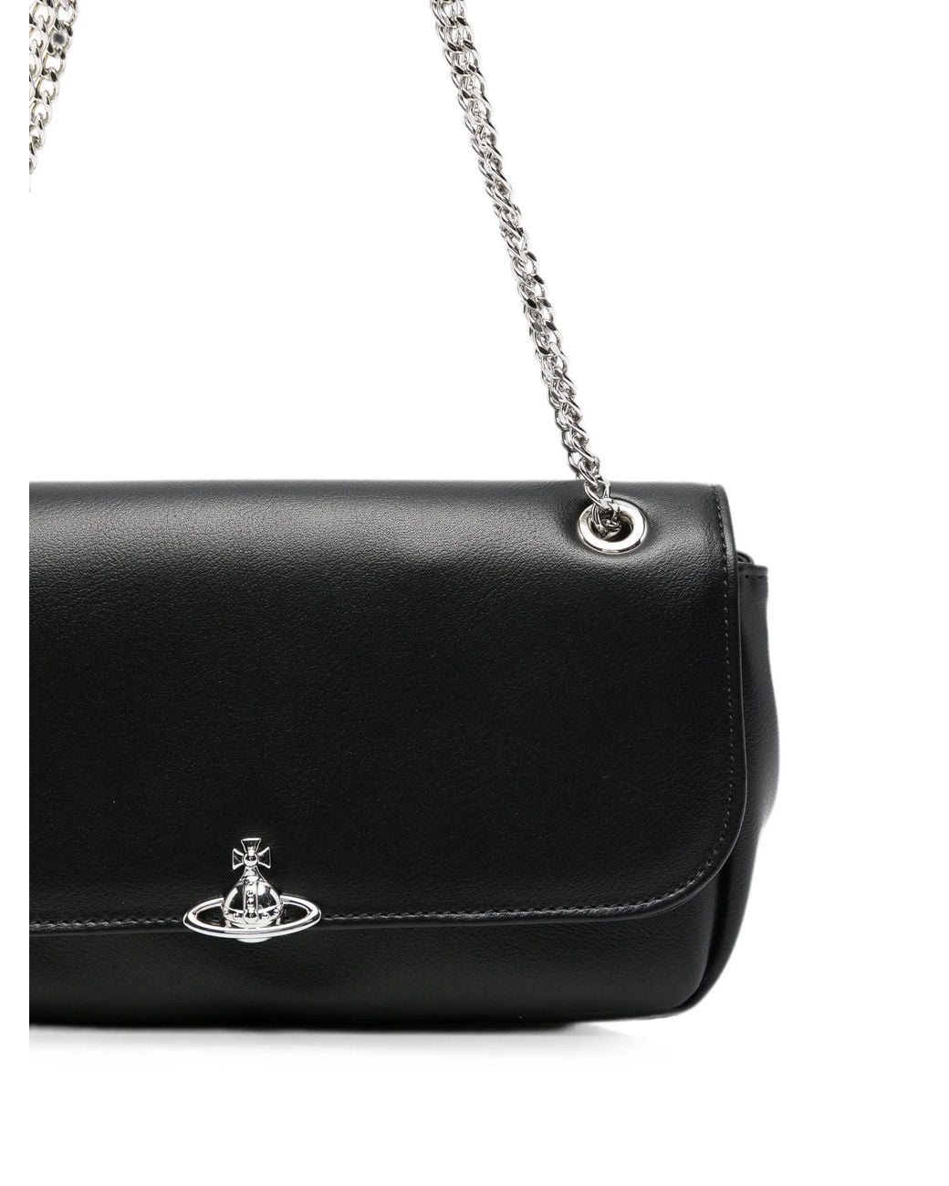 Vivienne Westwood Black Chain Crossbody Purse