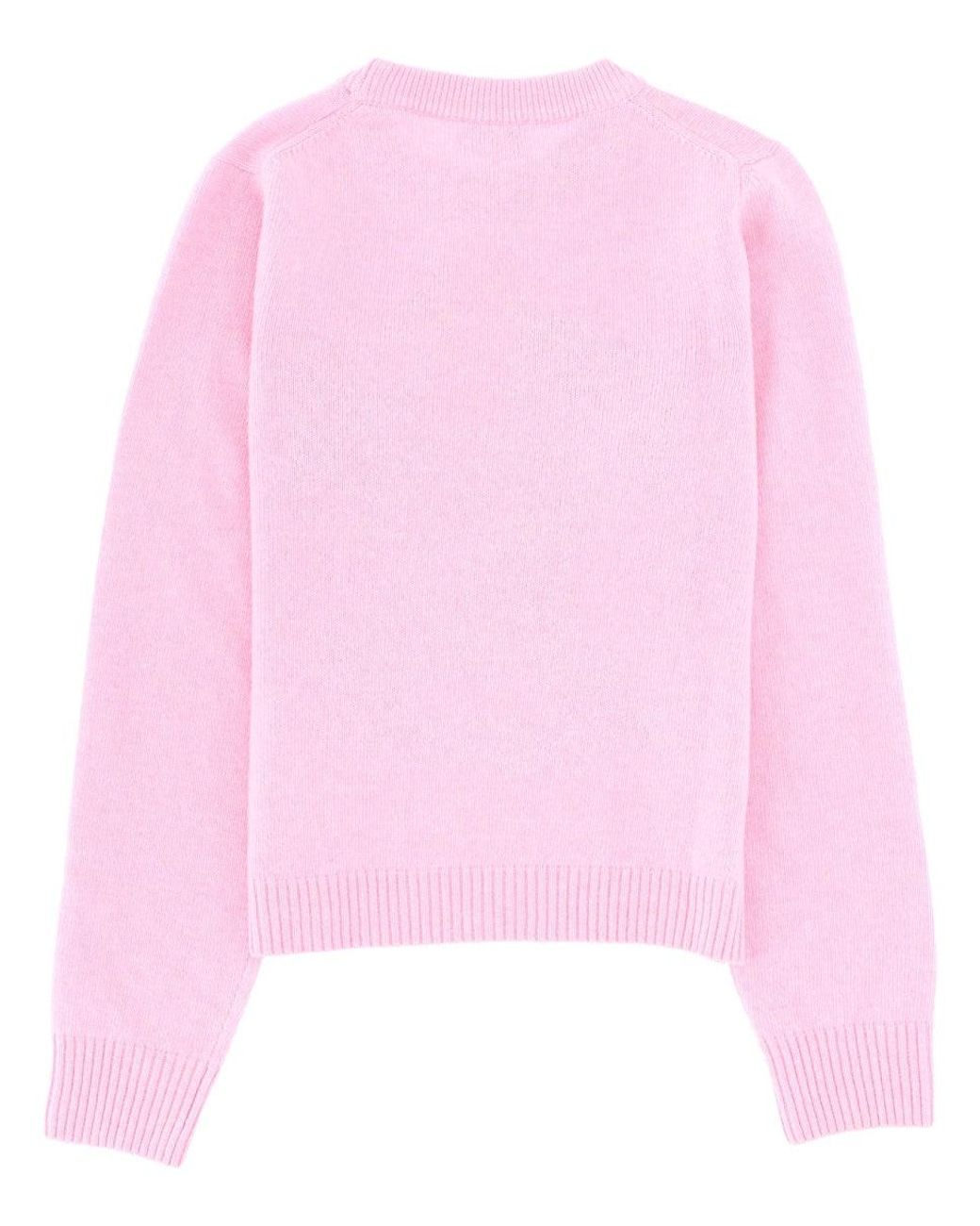 Ganni Pink Wool Jersey Jumper Jumpers