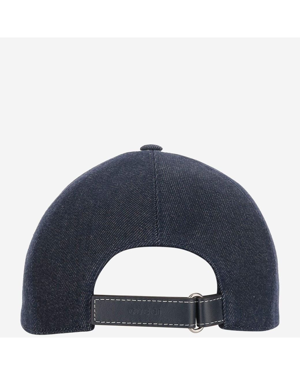 Gucci Blue Lasered Denim Baseball Hat