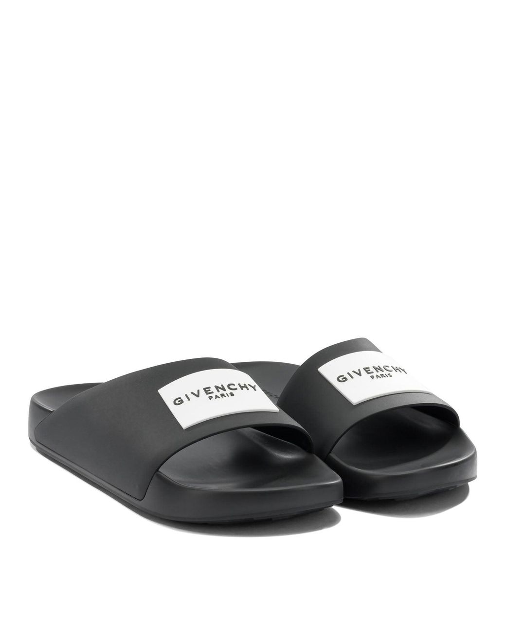 Givenchy Black "Label" Slides for men