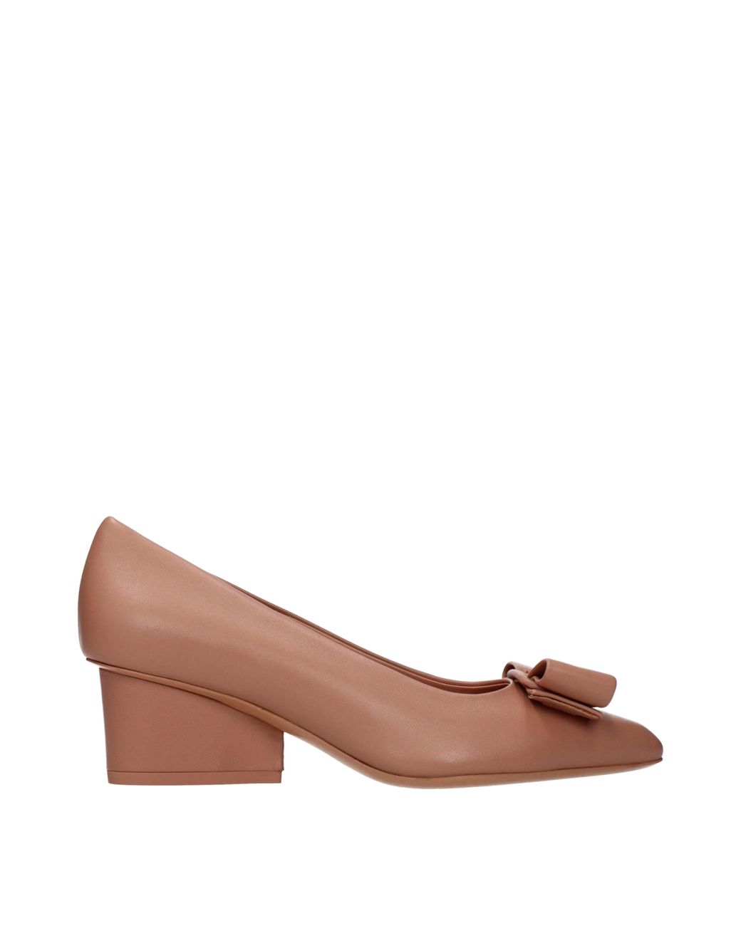 Ferragamo Brown Leather Pumps