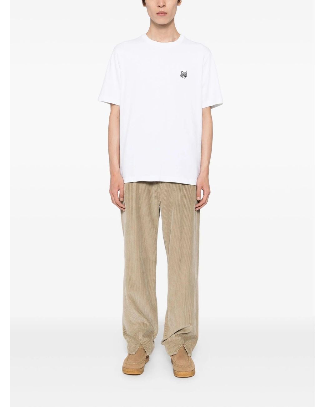 Maison Kitsuné White Fox Head Comfort Tee Shirt