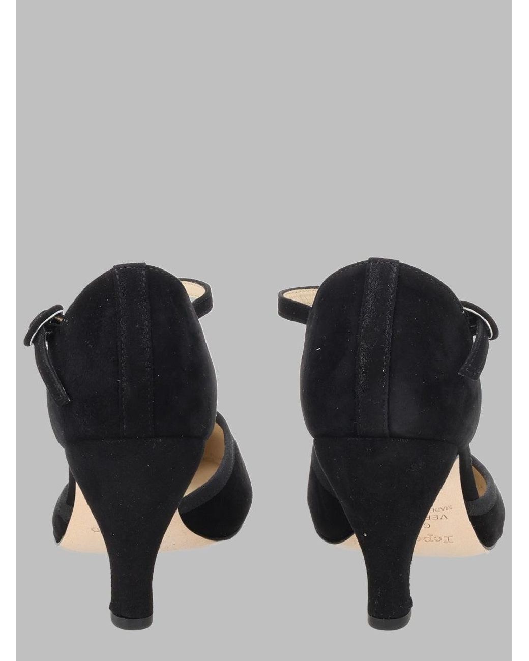 Repetto Black Goat Suede Heeled Loafer With Lamb Leather Lining & Split Leather Sole