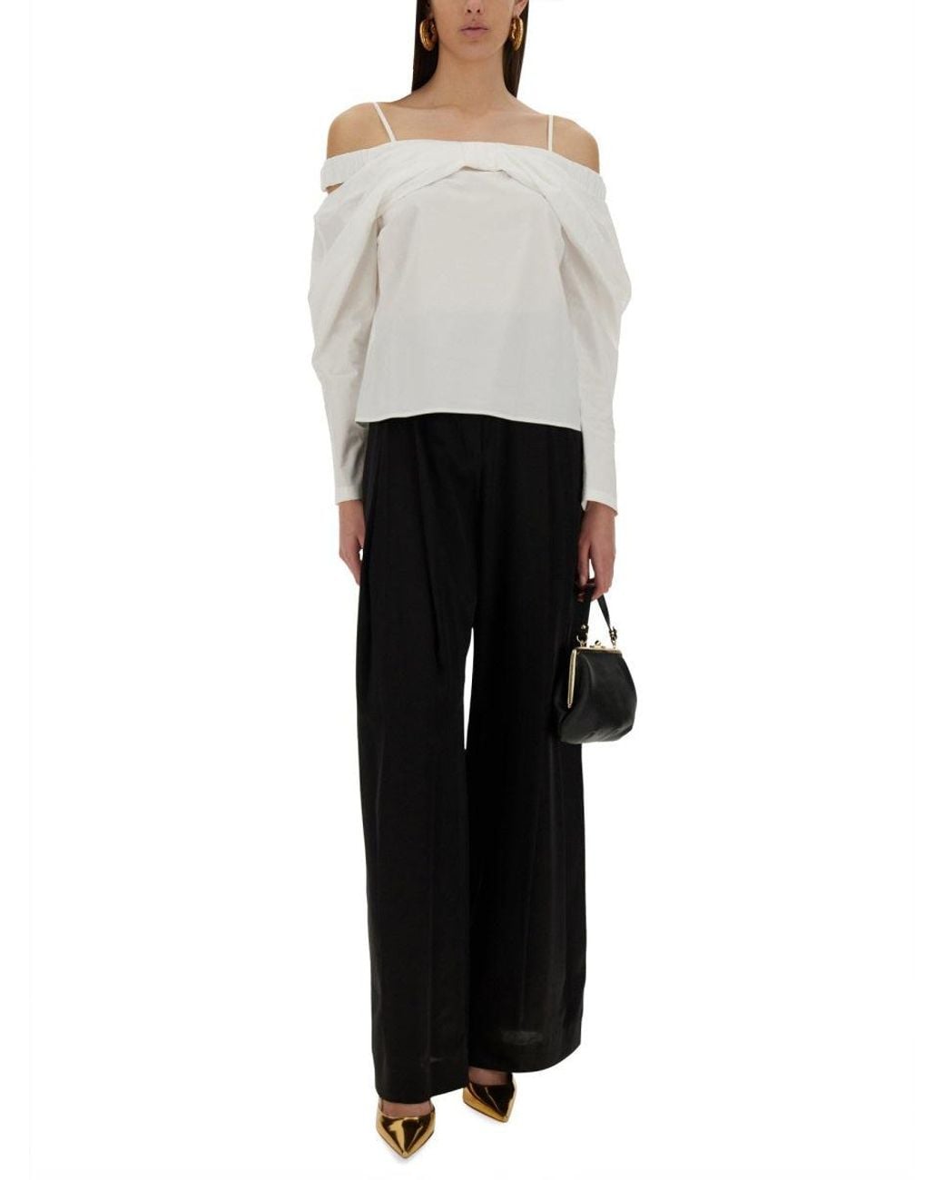 Nina Ricci White "off-shoulder" Shirt
