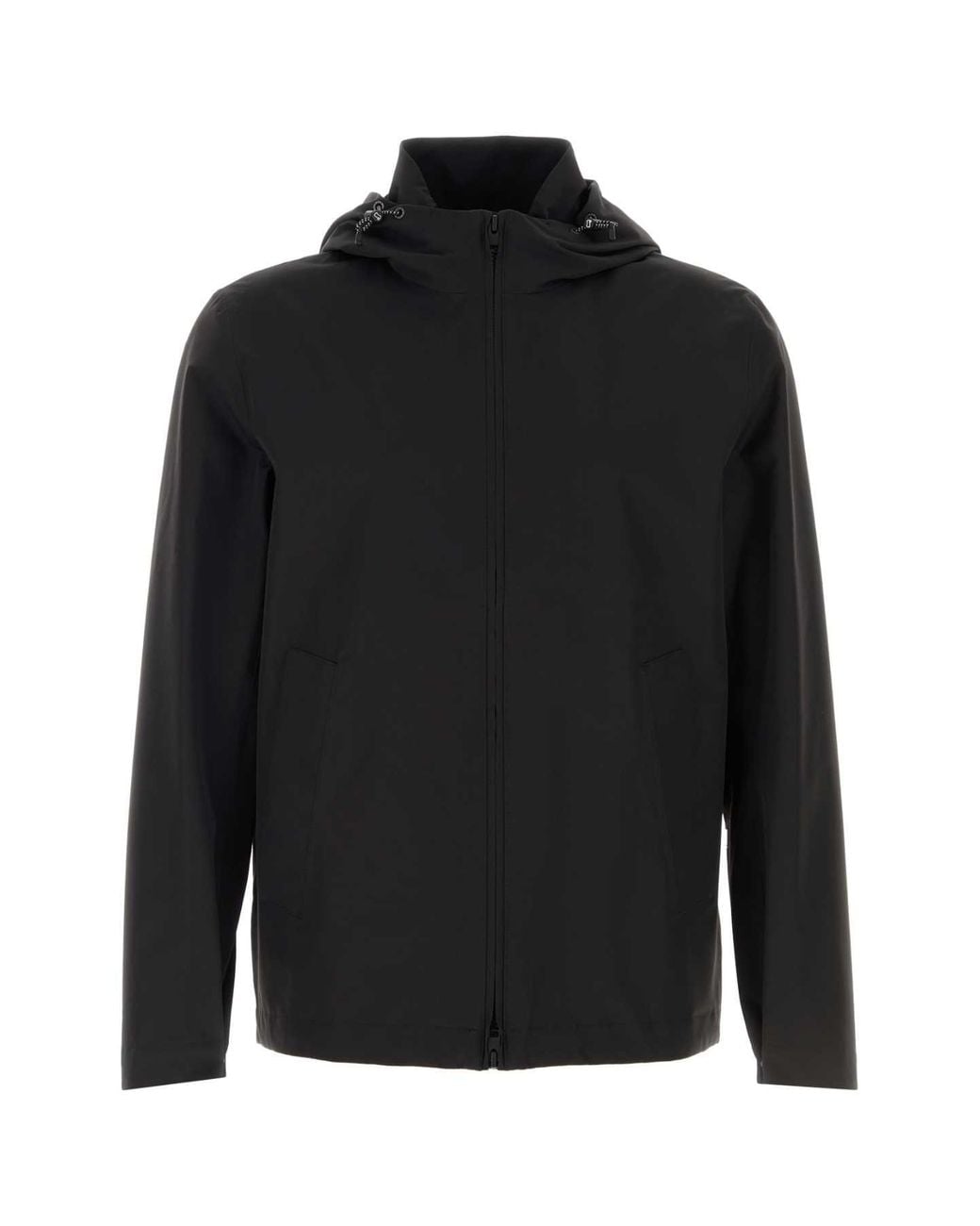Woolrich Black Solid Hood Jacket