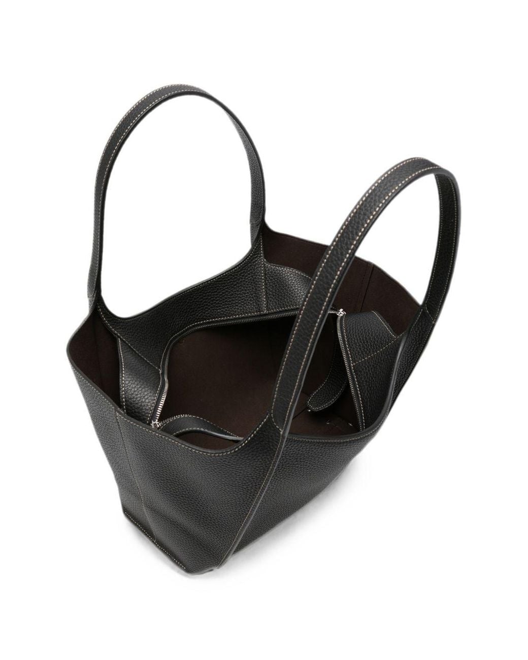 Tod's Black T Timeless Small Leather Shopping Bag