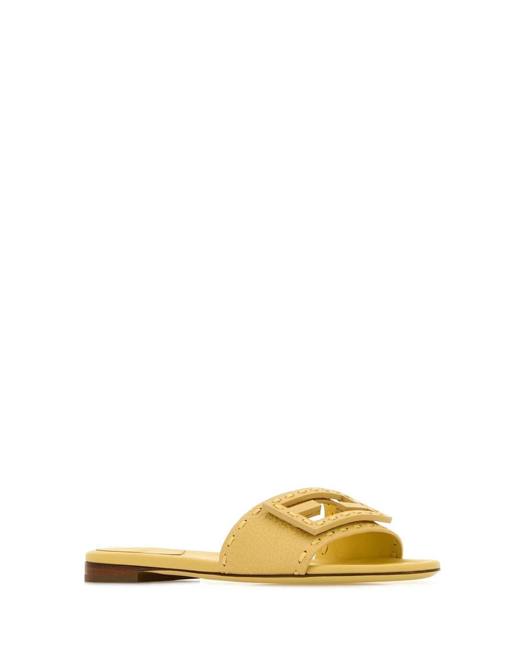 Fendi Yellow Slide Vit.Bott+Ff Vitel.C/Infi