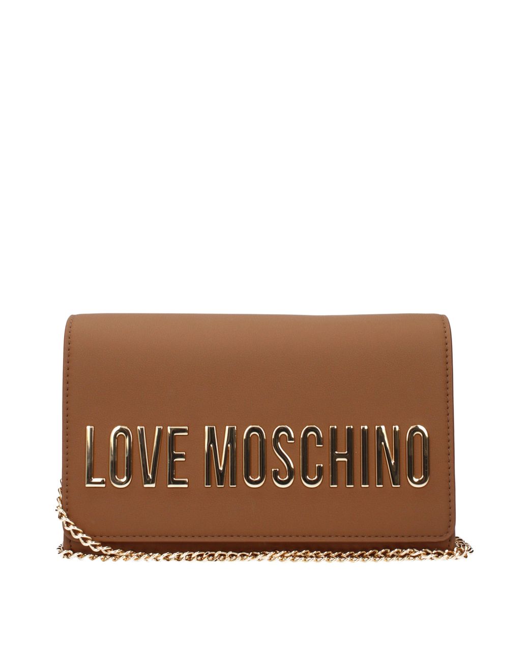 Love Moschino Brown Pochette Polyurethane/Camel