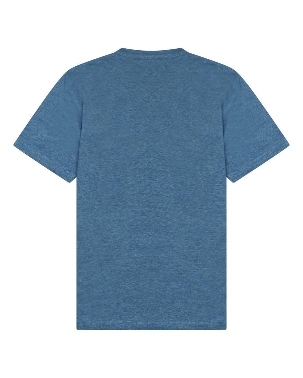 Mc2 Saint Barth Blue Solid Crew Neck T-Shirt for men