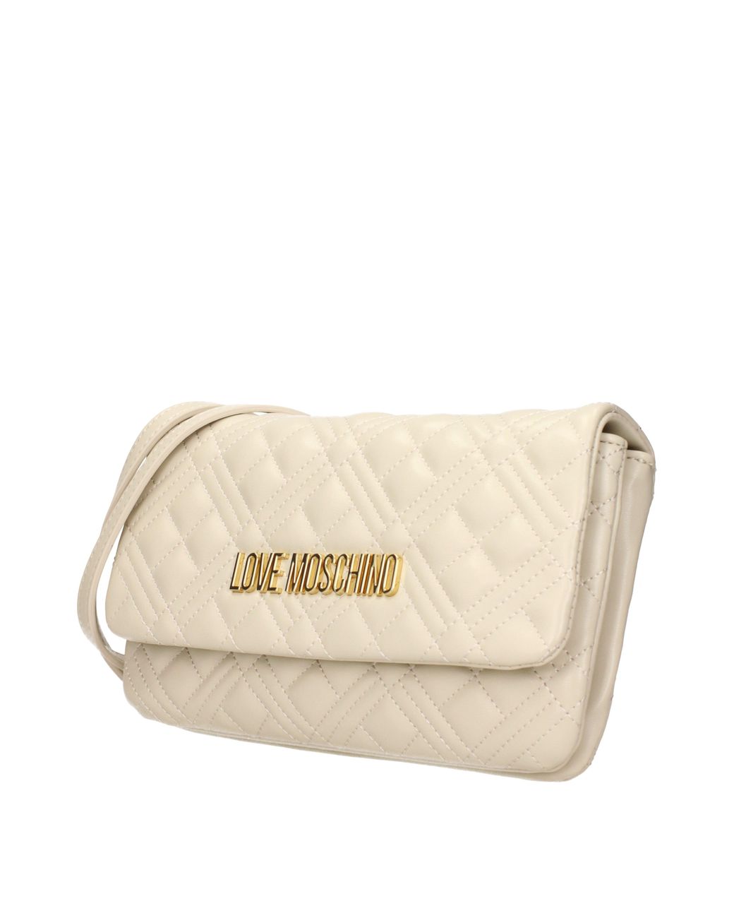 Love Moschino Natural Polyurethane/Ivory Clutch