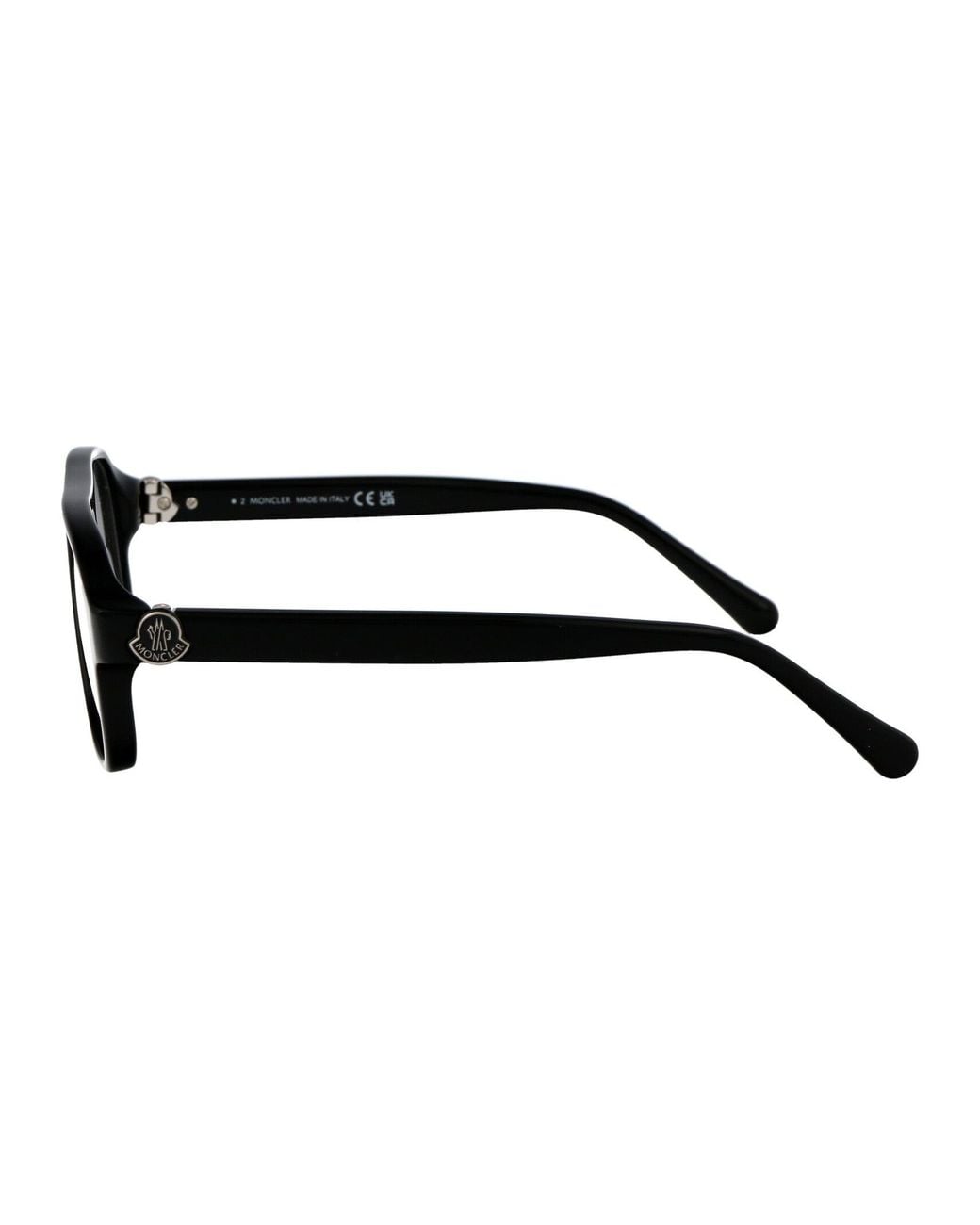 Moncler Black Nero Lucido Acetate Glasses for men