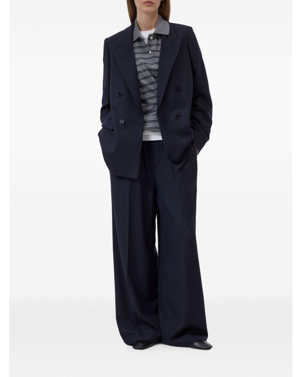 Closed Blue Double-Breasted Blazer Jacket