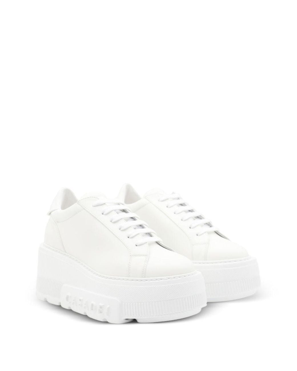 Casadei White Nexus Leather Sneakers