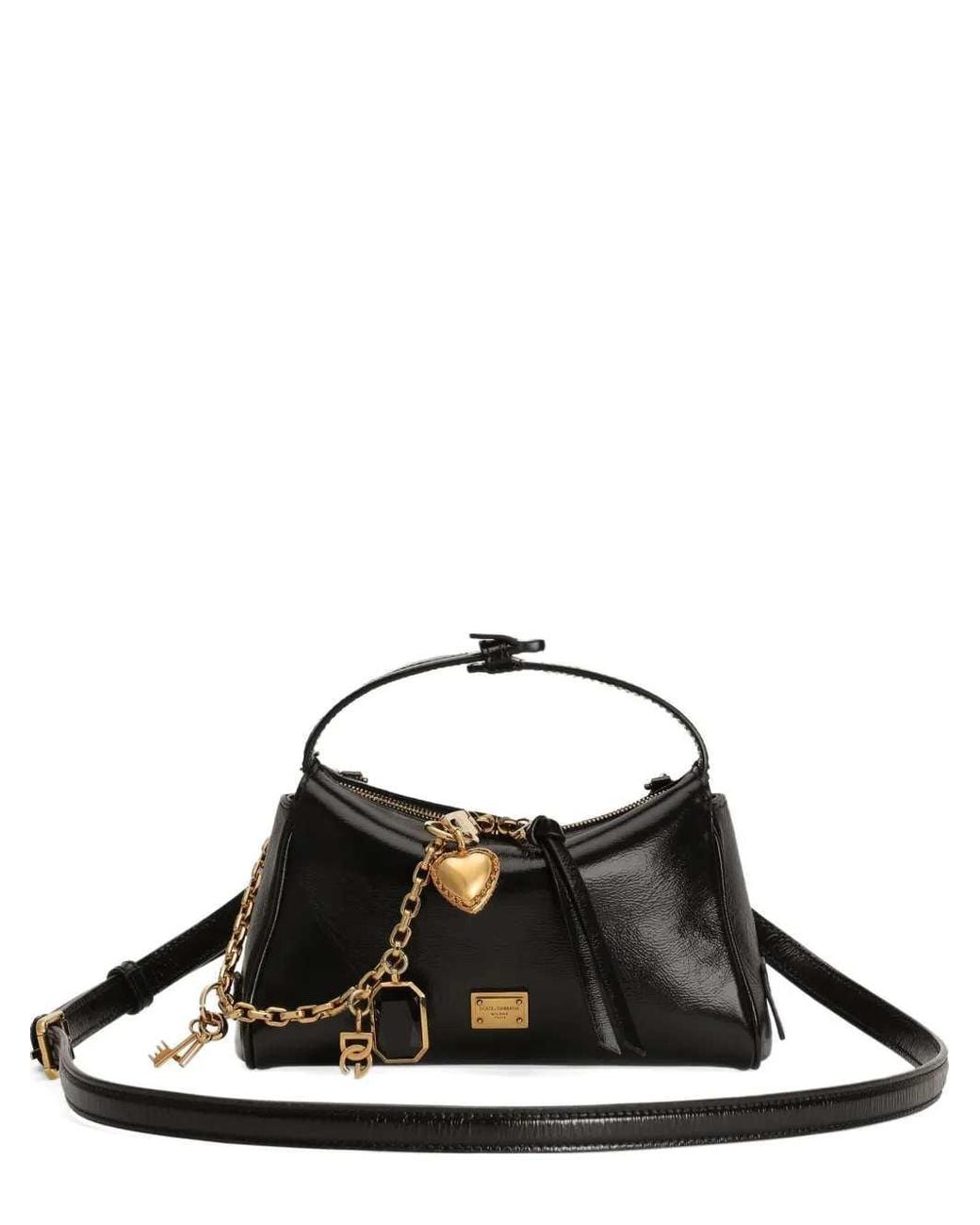 Dolce & Gabbana Black Vittoria Leather Handbag