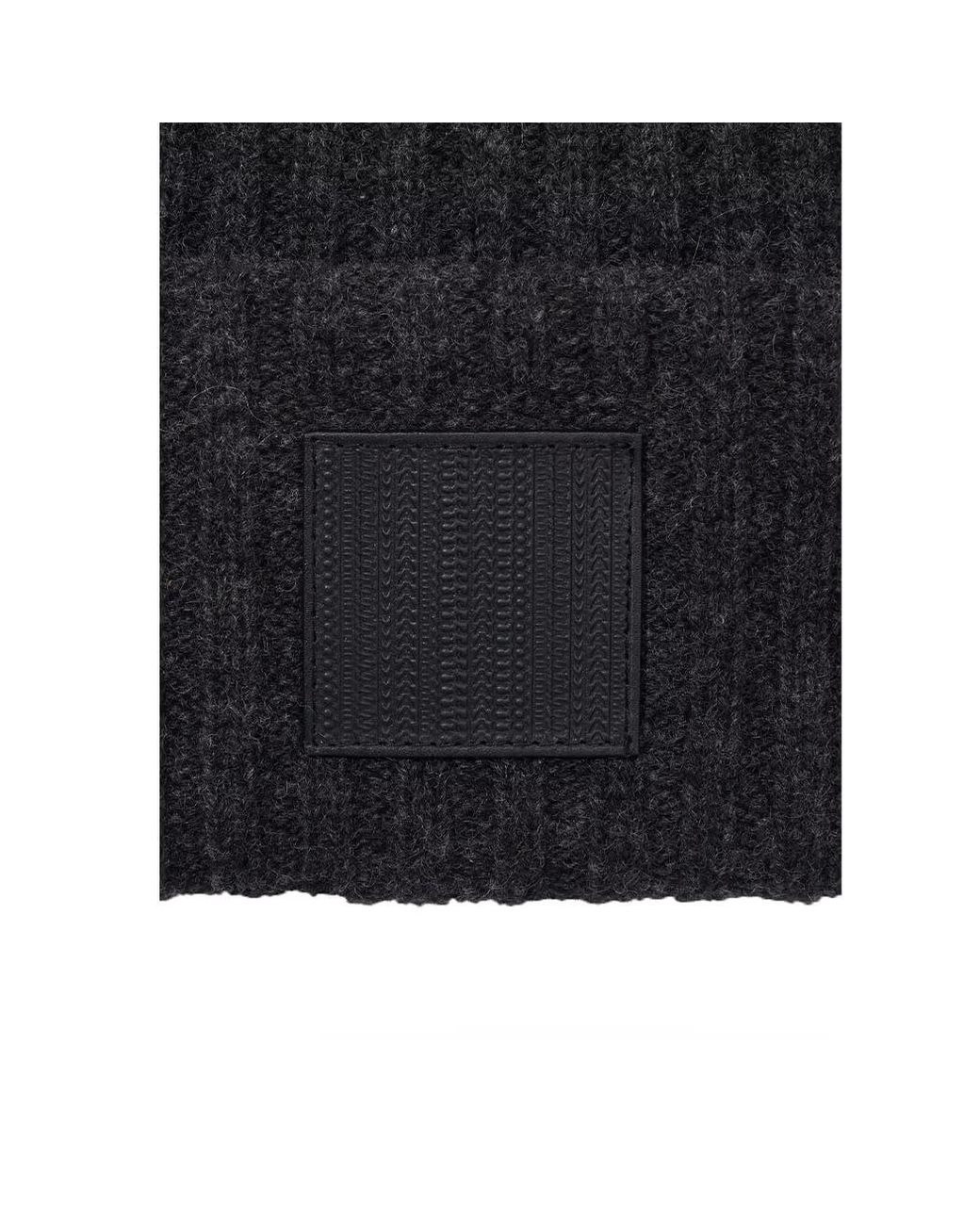 Marc Jacobs Black The Ribbed Dark Beanie