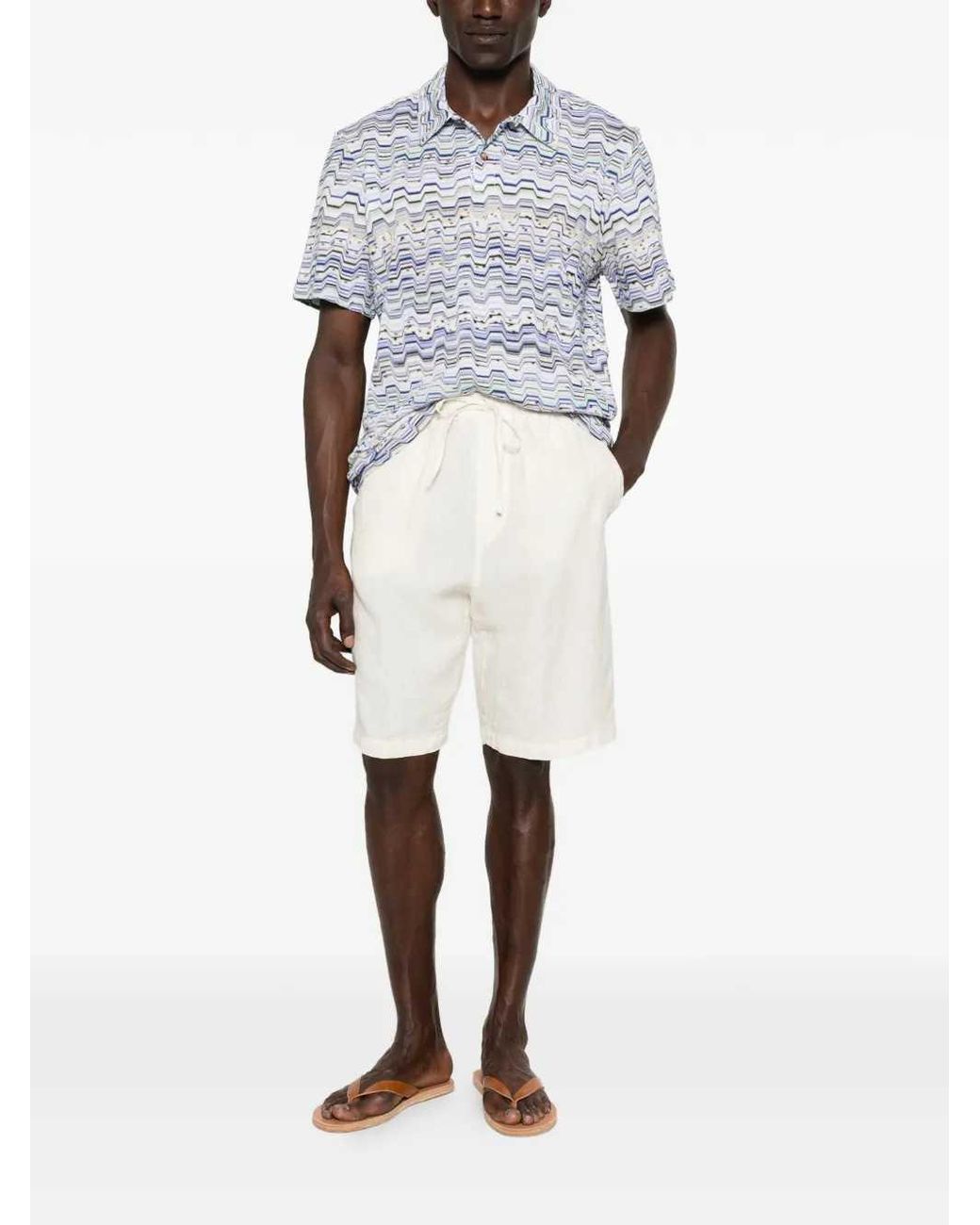Missoni Gray Zigzag Polo