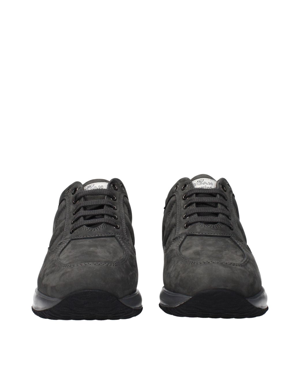 Hogan Black Interactive Sneakers Suede/Taupe for men
