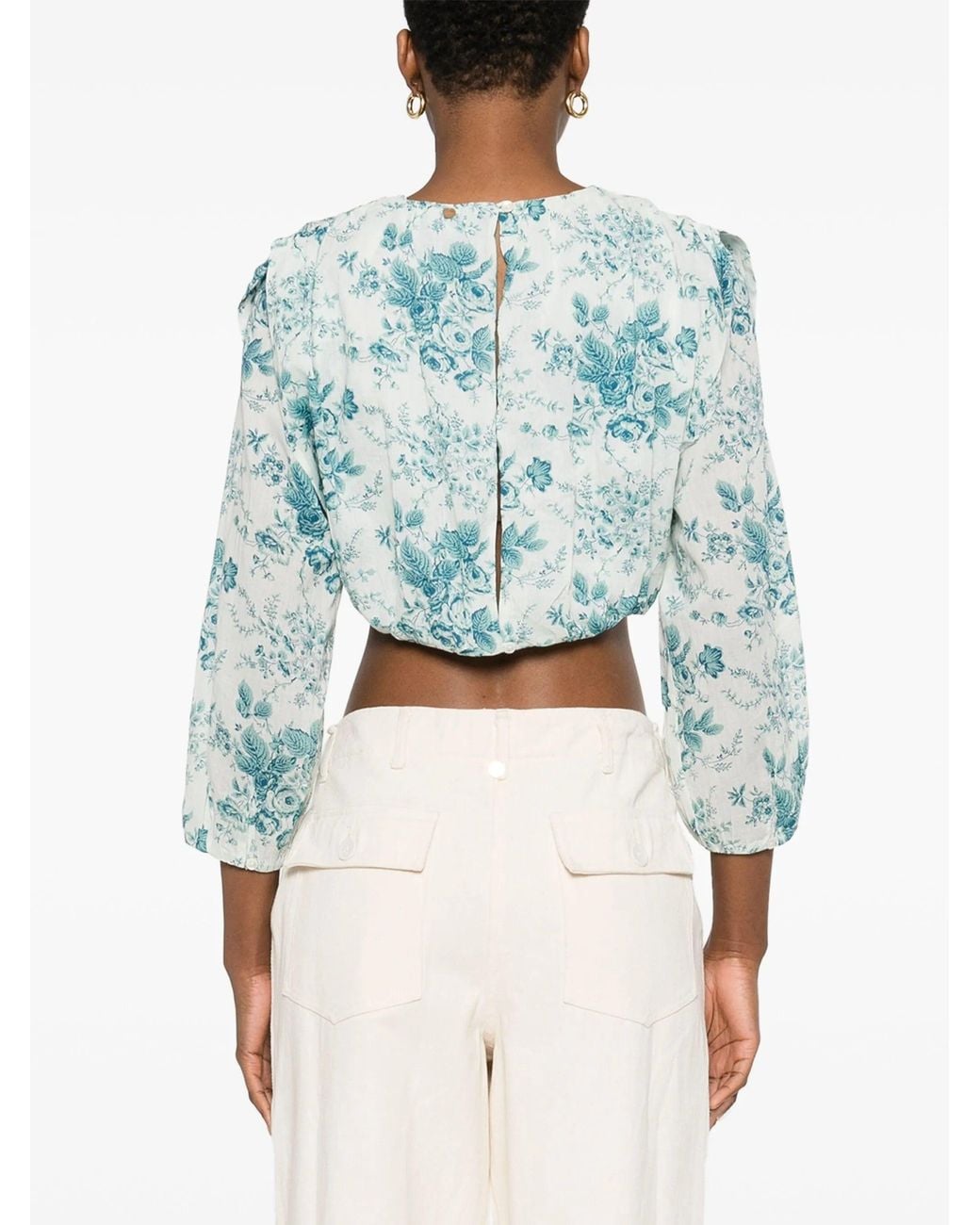 Antik Batik Blue Cinz Crop Top Clothing