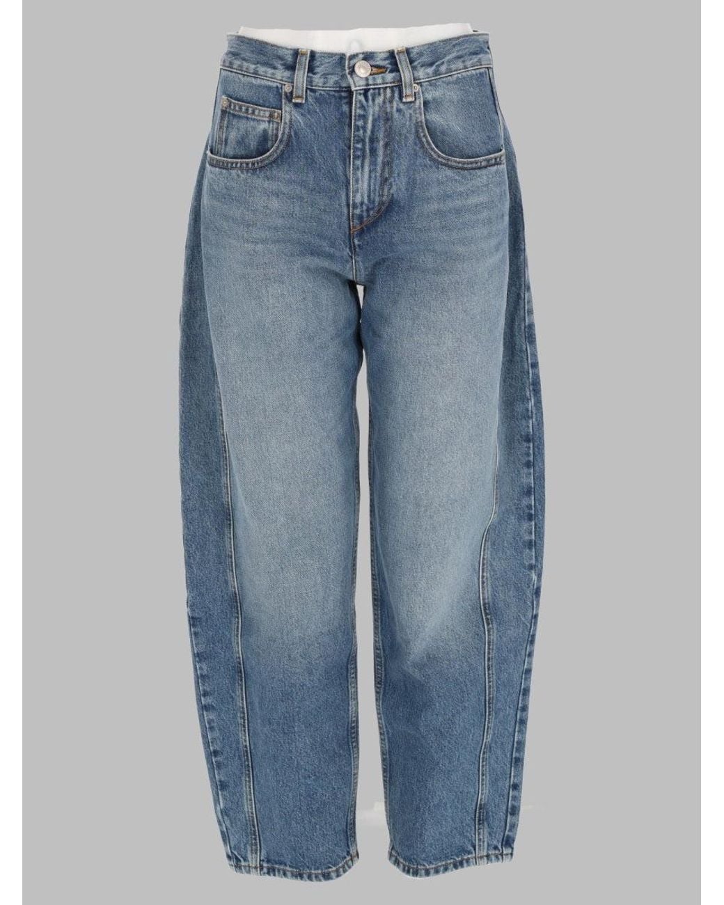 Isabel Marant Blue Relaxed Tapered-Leg Denim Jeans