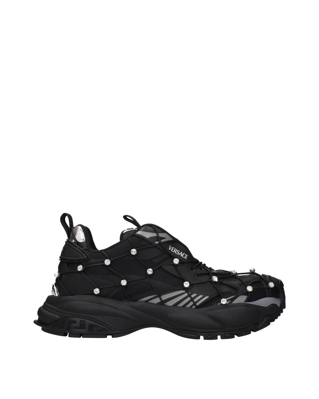 Versace Black Sneakers Fabric