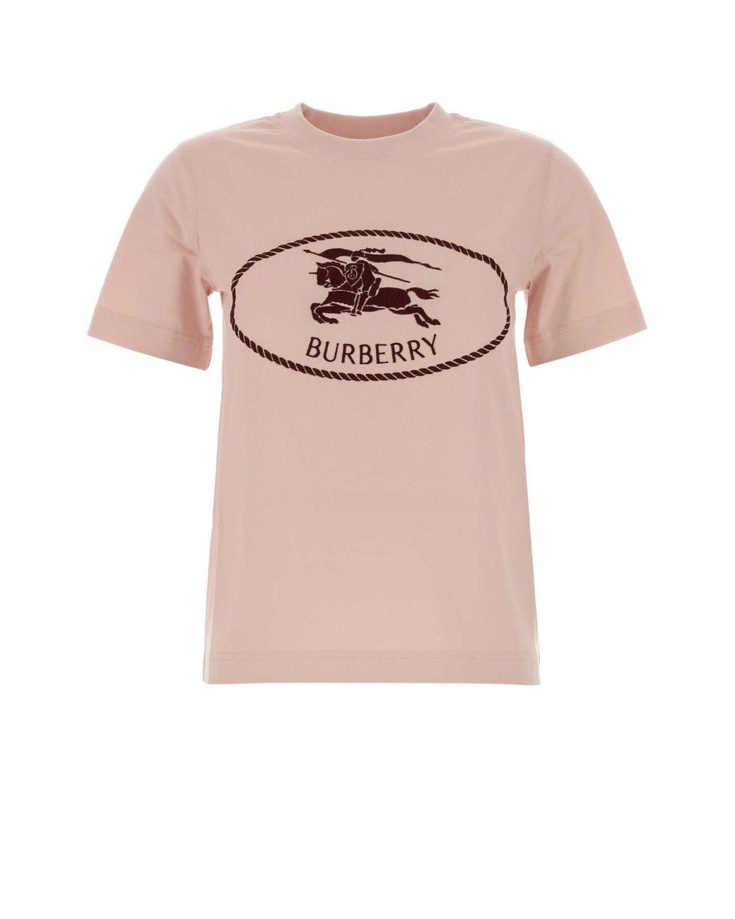 Burberry Pink Graphic Crew Neck T-Shirt