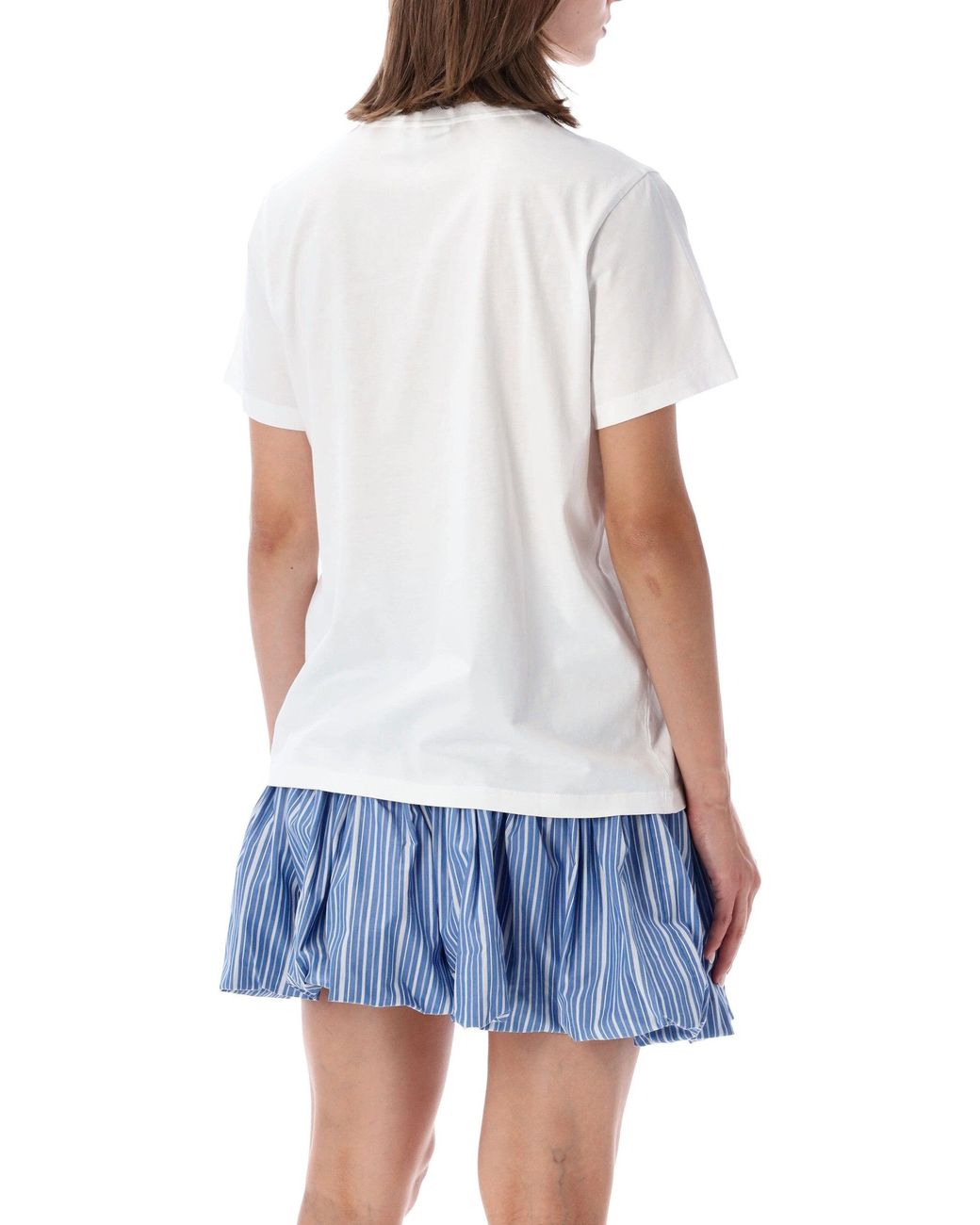 Ganni White Strawberry Print Cotton T-Shirt