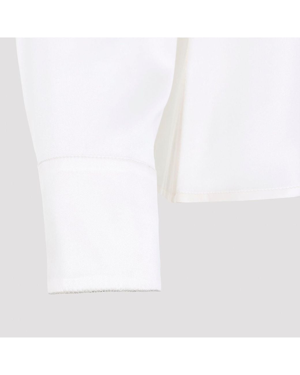 Peserico White Ghiaccio Silk Blouse