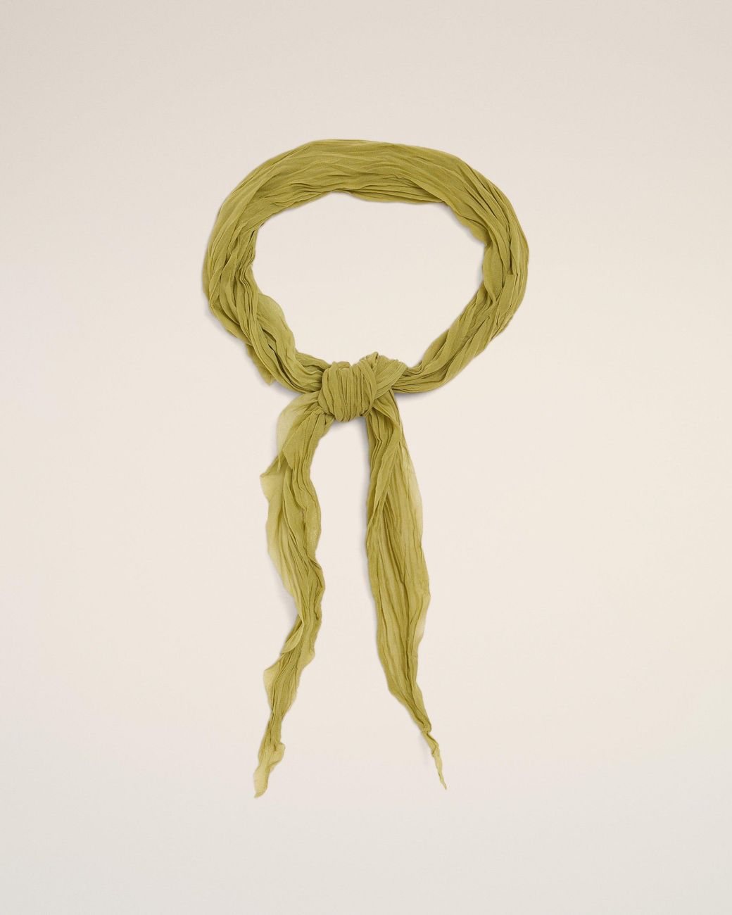 AMI Multicolor Grüne Geknitterte Gavroche Aus Polyester Grün