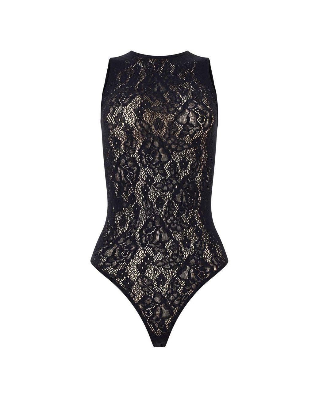 Wolford Black Infinite Rose Bodysuit