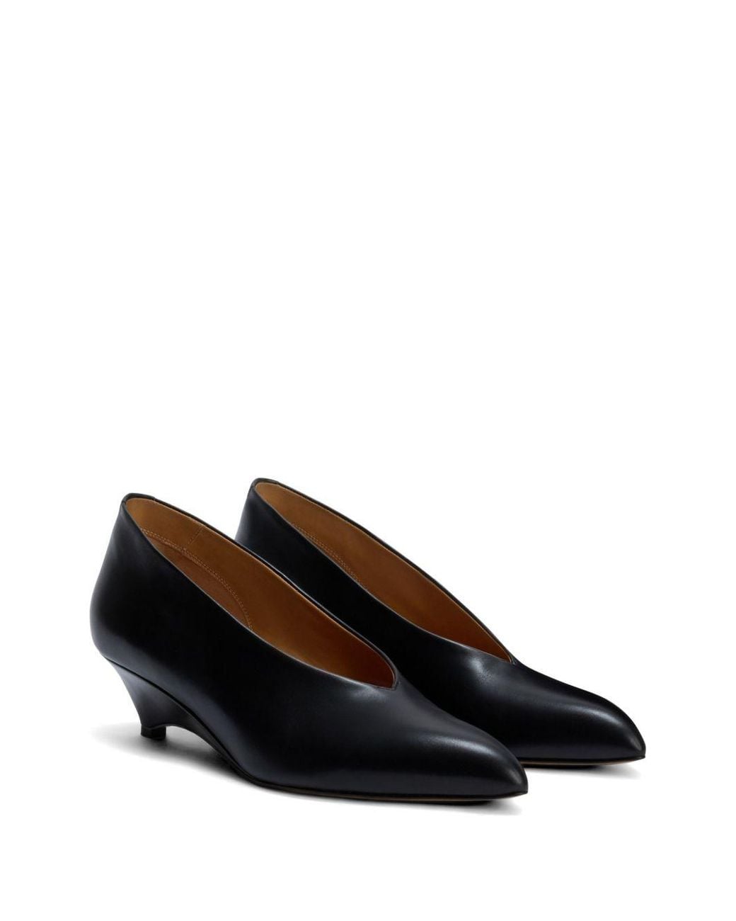 Jil Sander Blue Arc Leather Pumps