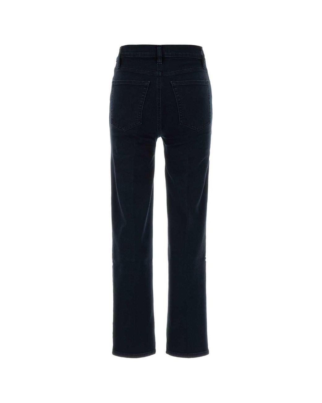 FRAME Blue Straight High Rise Jeans