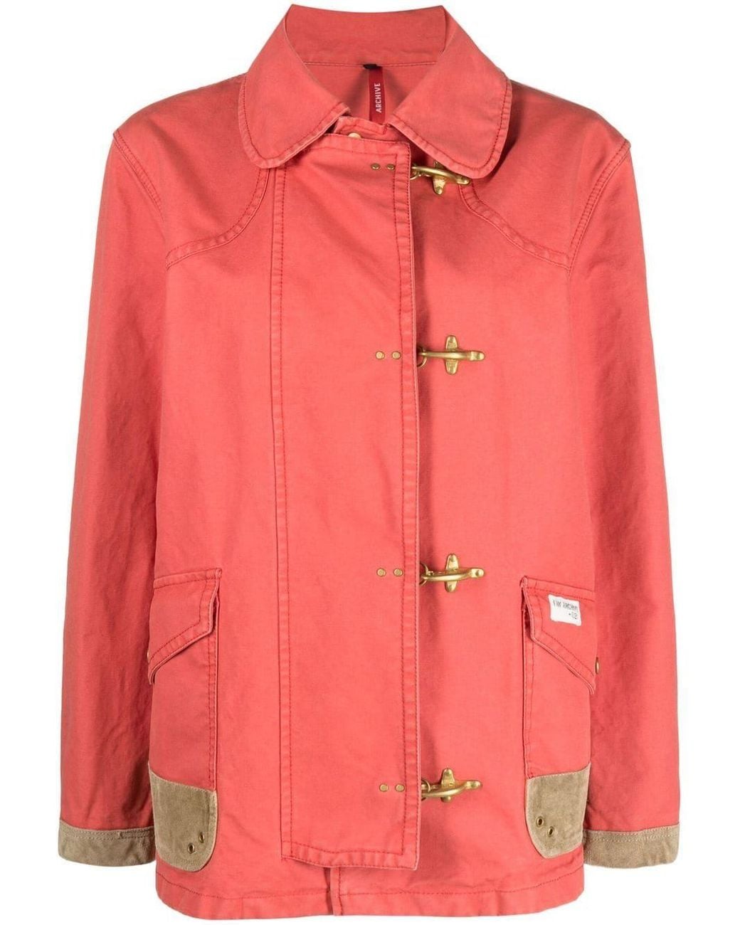 Fay Pink Cotton Shirt Jacket