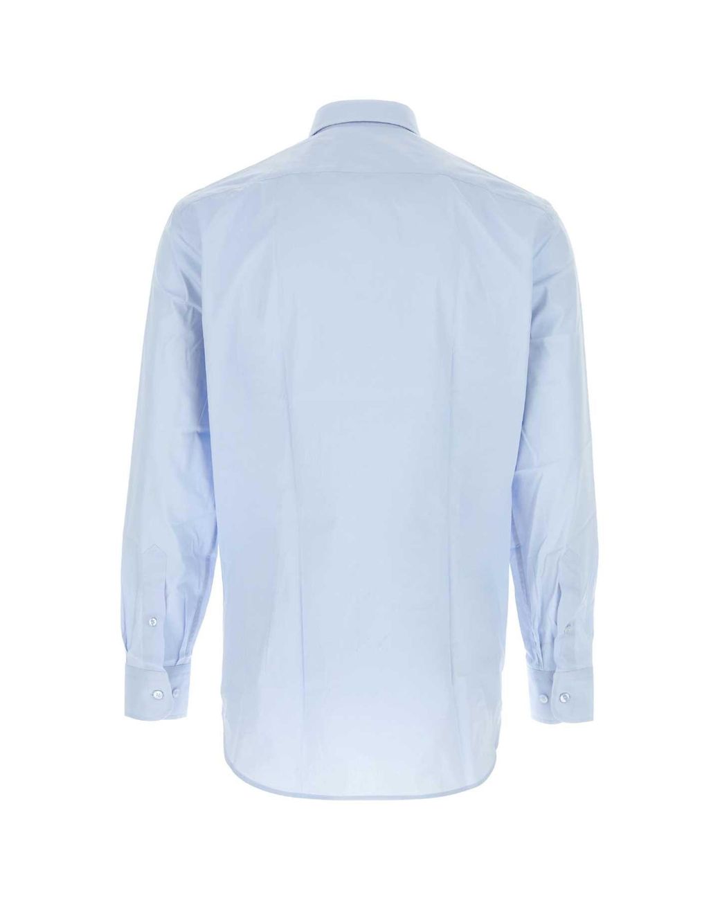 Etro Blue Stretch Poplin Shirt For for men