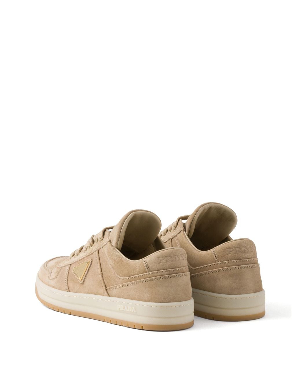 Prada Brown Downtown Suede Sneakers