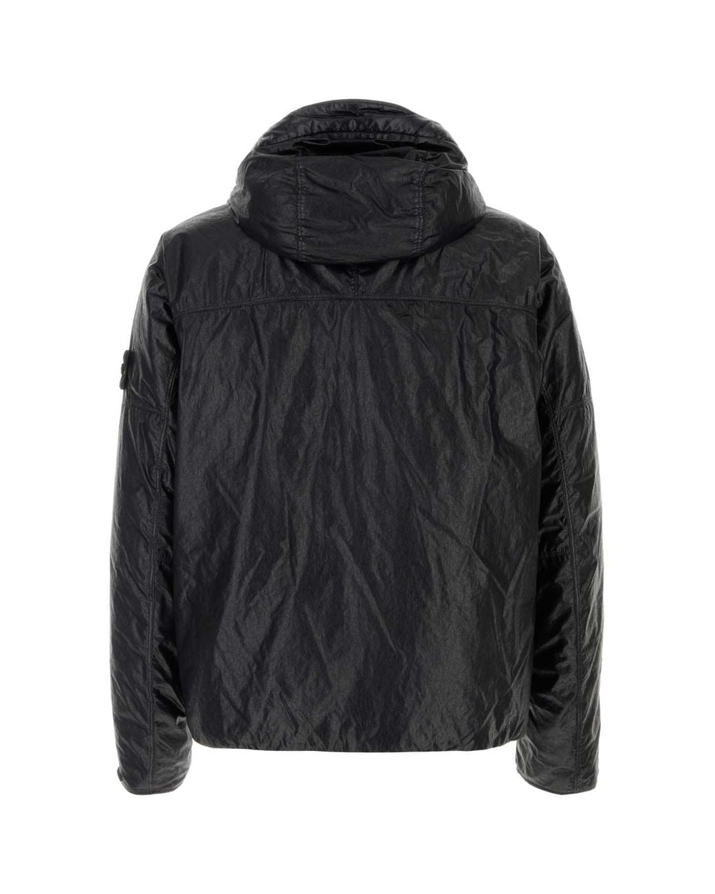 Stone Island Black Short Parka Jacket for men