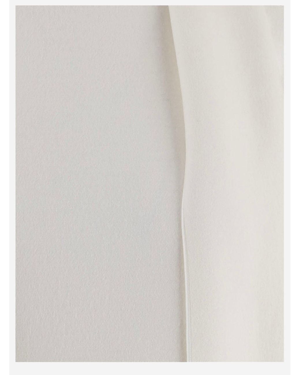 Giorgio Armani White Wool Sweater With Draped Collar And Straight Hem